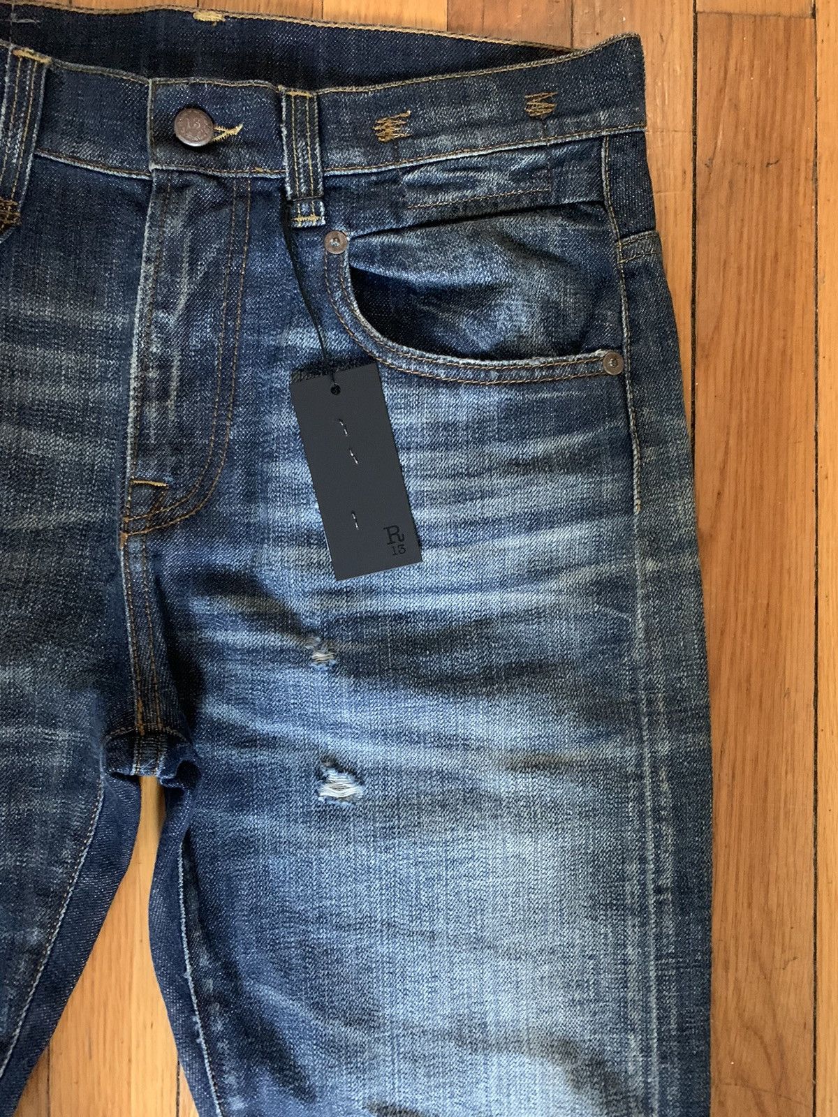 R13 $600+ Boy jeans, ripped, distressed, Italy, Japanese denim Size US 32 / EU 48 - 8 Thumbnail