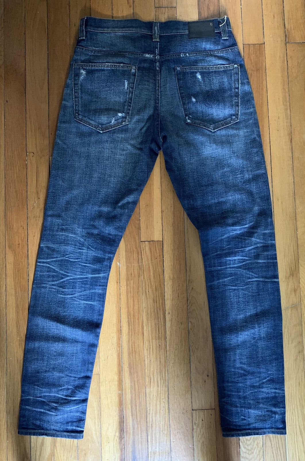 R13 $600+ Boy jeans, ripped, distressed, Italy, Japanese denim Size US 32 / EU 48 - 4 Thumbnail