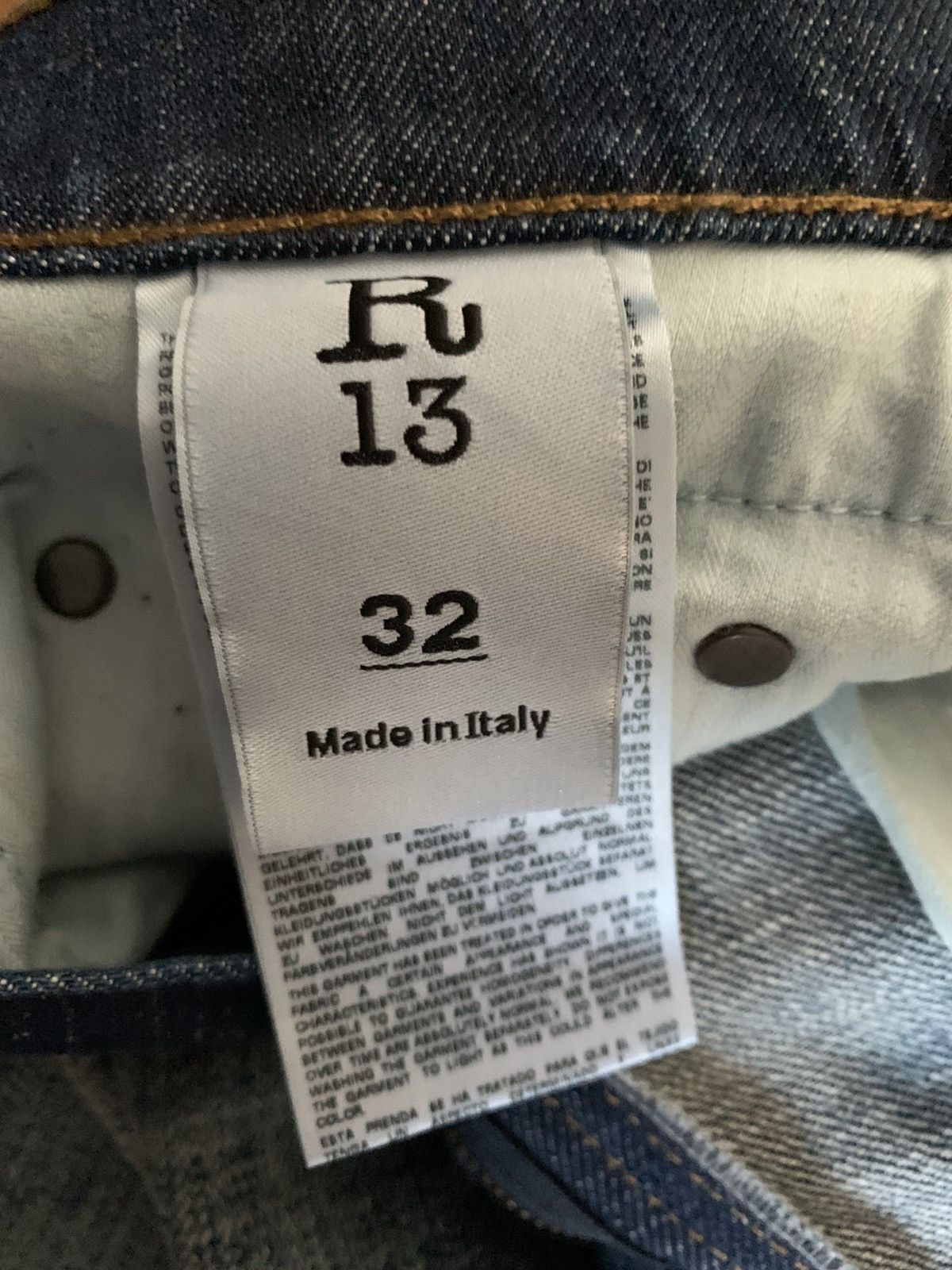 R13 $600+ Boy jeans, ripped, distressed, Italy, Japanese denim Size US 32 / EU 48 - 15 Thumbnail