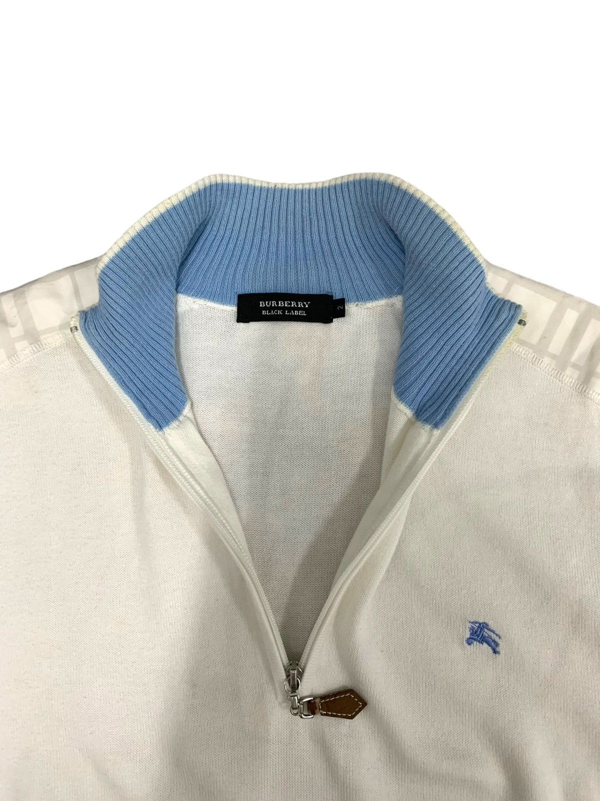 Black Label × Burberry Vintage 90s Japan Black Burberry Half Zipper Size US S / EU 44-46 / 1 - 7 Thumbnail
