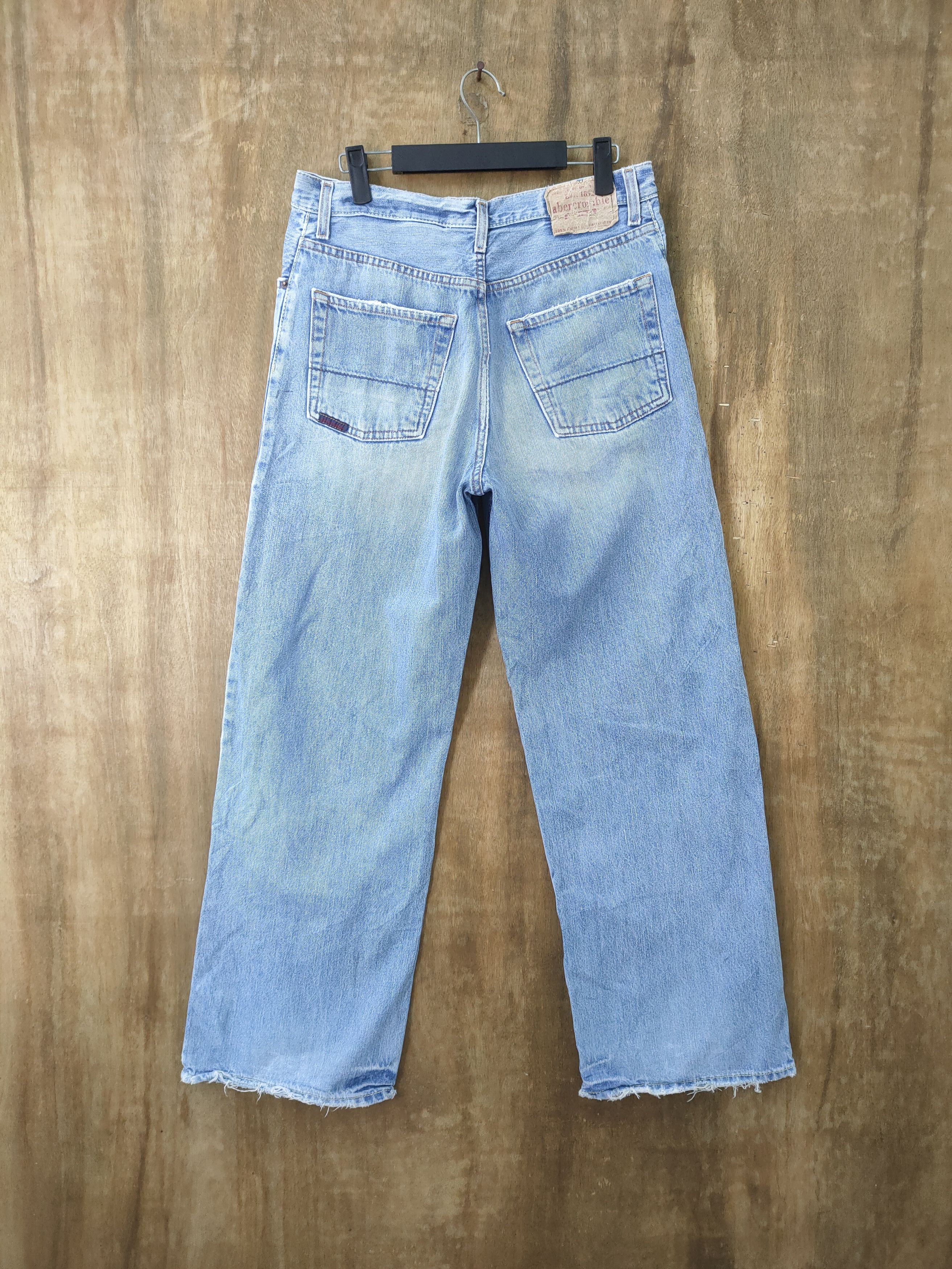 Abercrombie & Fitch × Vintage VINTAGE ABERCROMBIE LIGHT BLUE JEAN DENIM PANTS Size US 32 / EU 48 - 2 Thumbnail