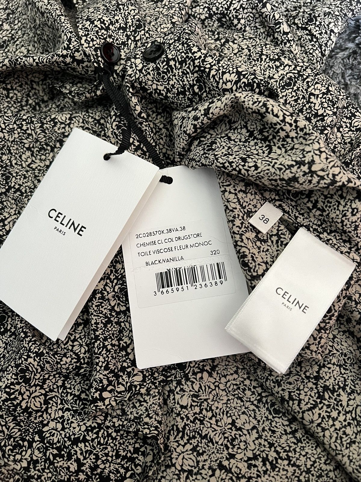 Celine × Hedi Slimane FW20 Floral Print Viscose Shirt sz38 Size US S / EU 44-46 / 1 - 7 Thumbnail
