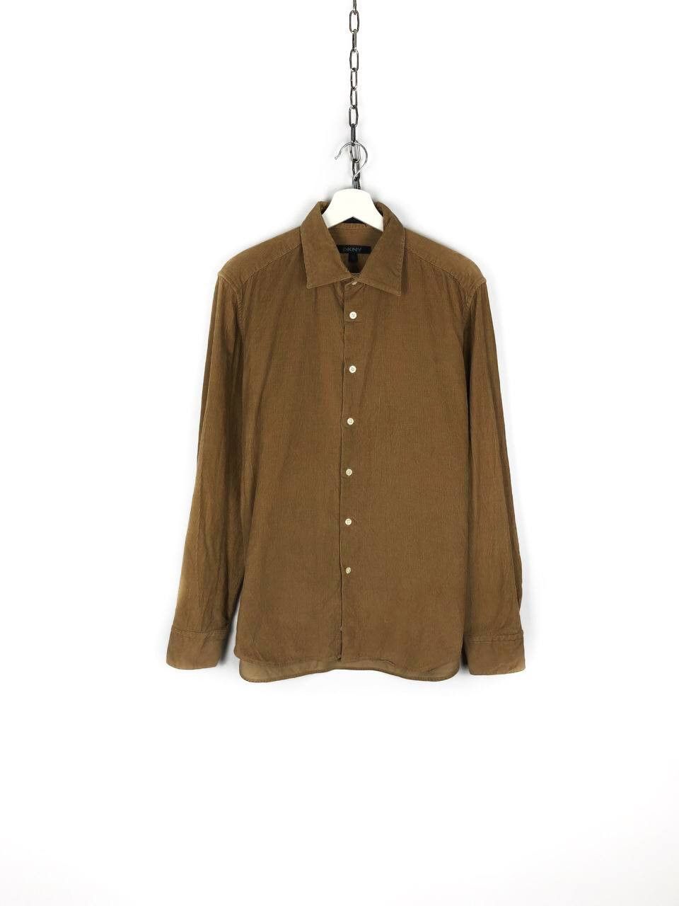 DKNY DKNY Corduroy Casual Shirt Brown size M Size US M / EU 48-50 / 2 - 1 Thumbnail