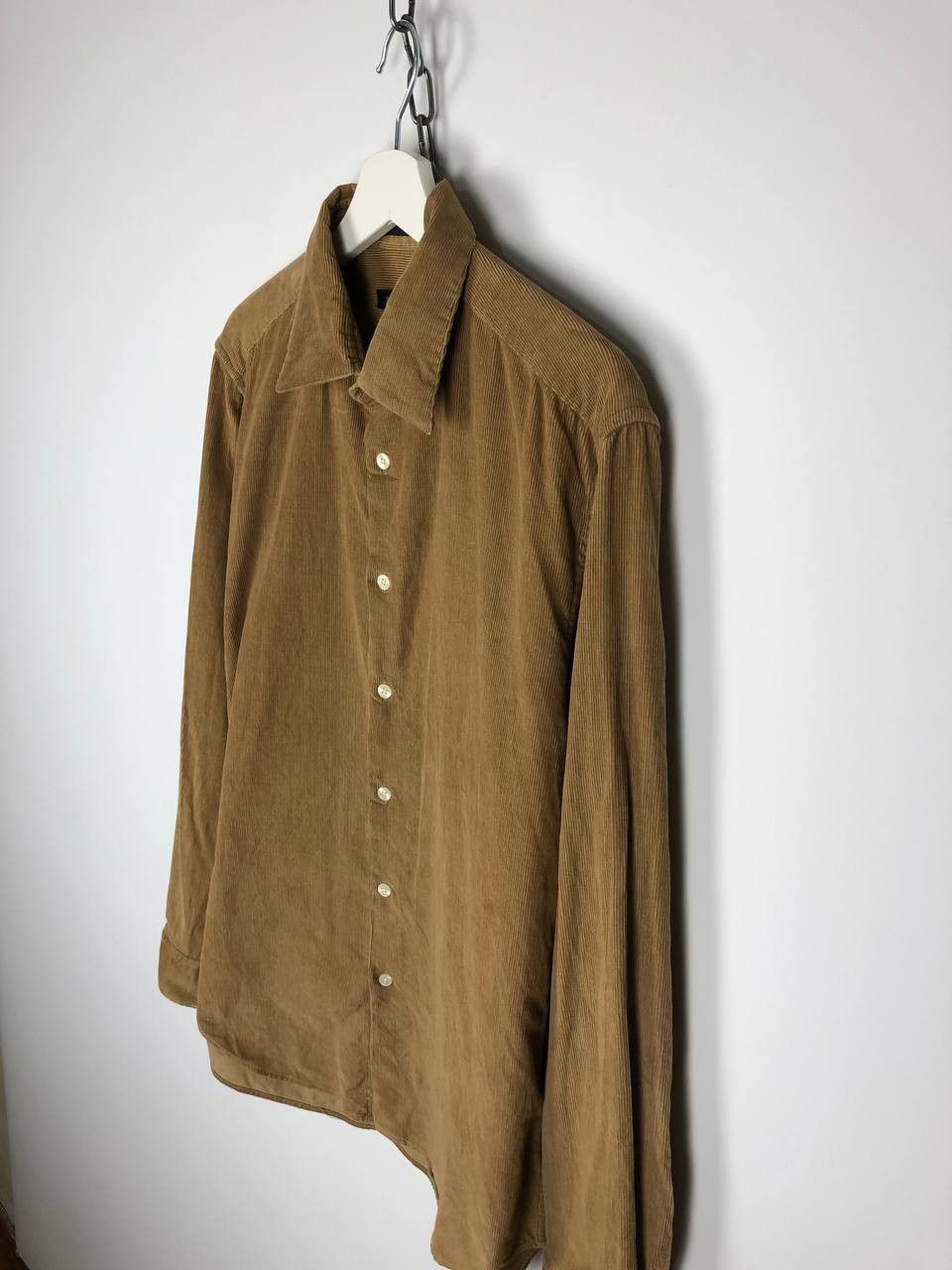 DKNY DKNY Corduroy Casual Shirt Brown size M Size US M / EU 48-50 / 2 - 4 Thumbnail