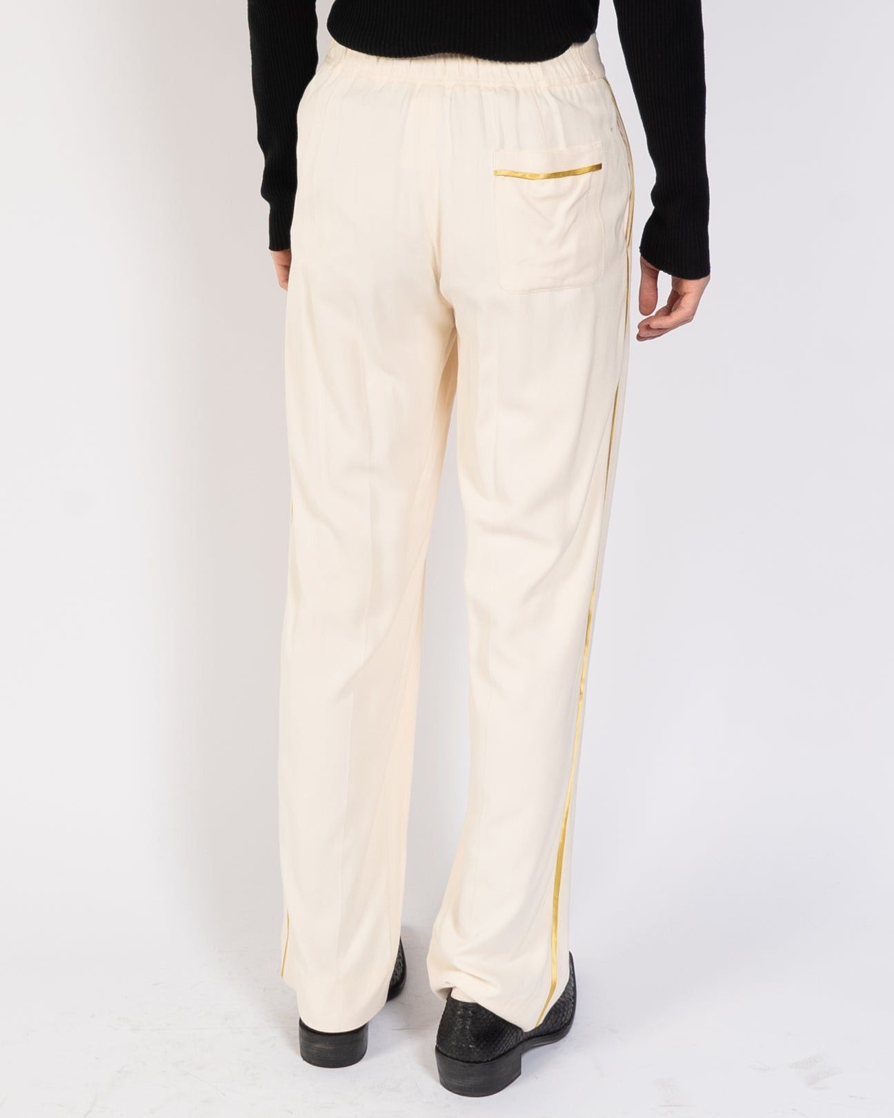 Haider Ackermann SS19 Beige Side Striped Viscose Trousers Size US 28 / EU 44 - 5 Thumbnail