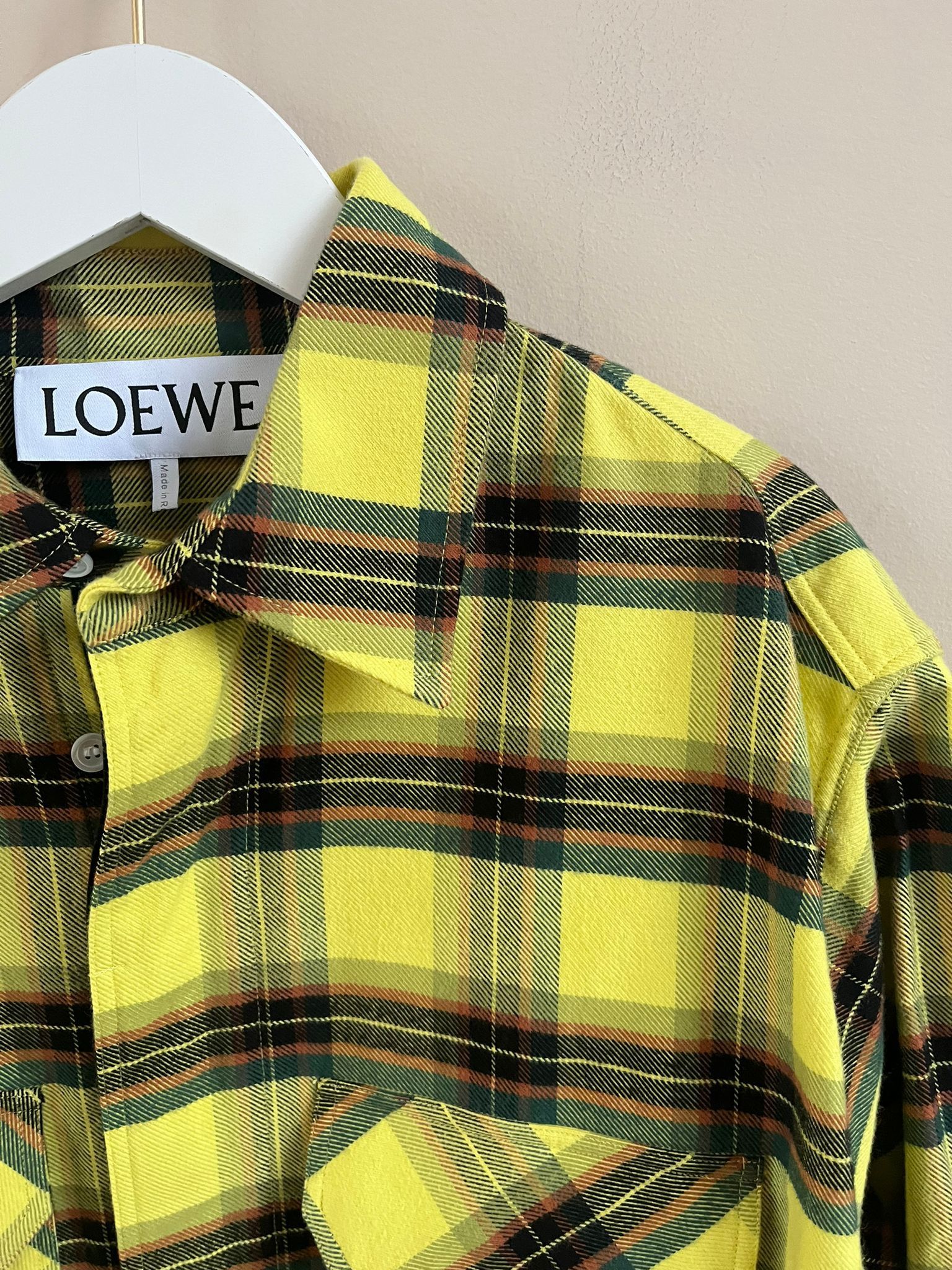 Loewe Check Flannel Shirt in Yellow Black Size US M / EU 48-50 / 2 - 5 Thumbnail