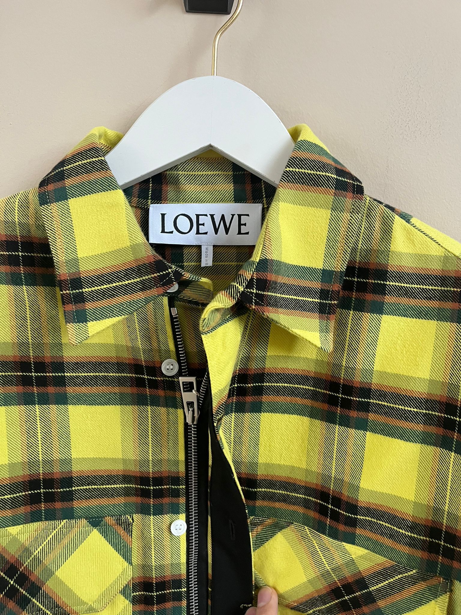 Loewe Check Flannel Shirt in Yellow Black Size US M / EU 48-50 / 2 - 14 Thumbnail