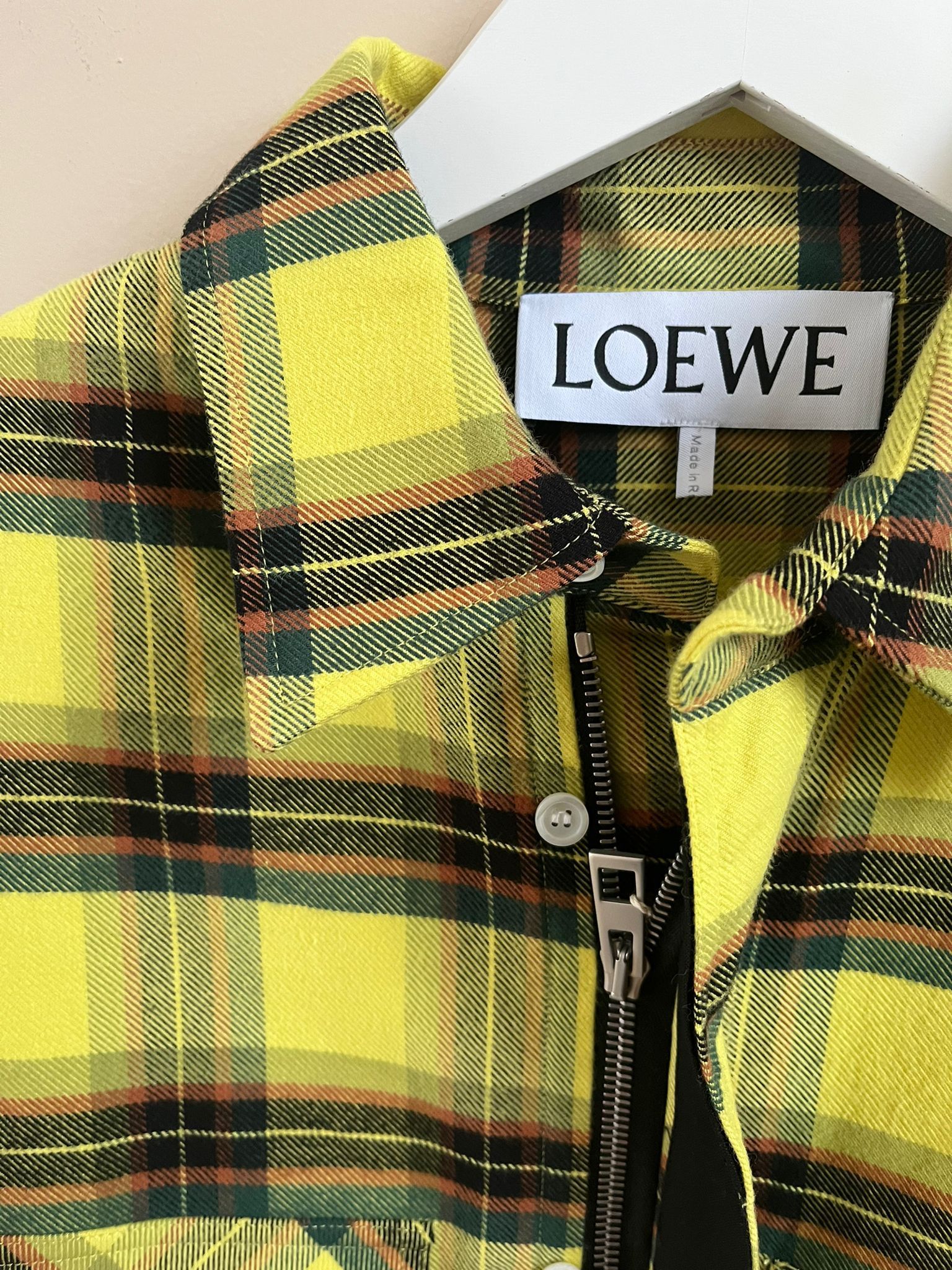 Loewe Check Flannel Shirt in Yellow Black Size US M / EU 48-50 / 2 - 10 Thumbnail