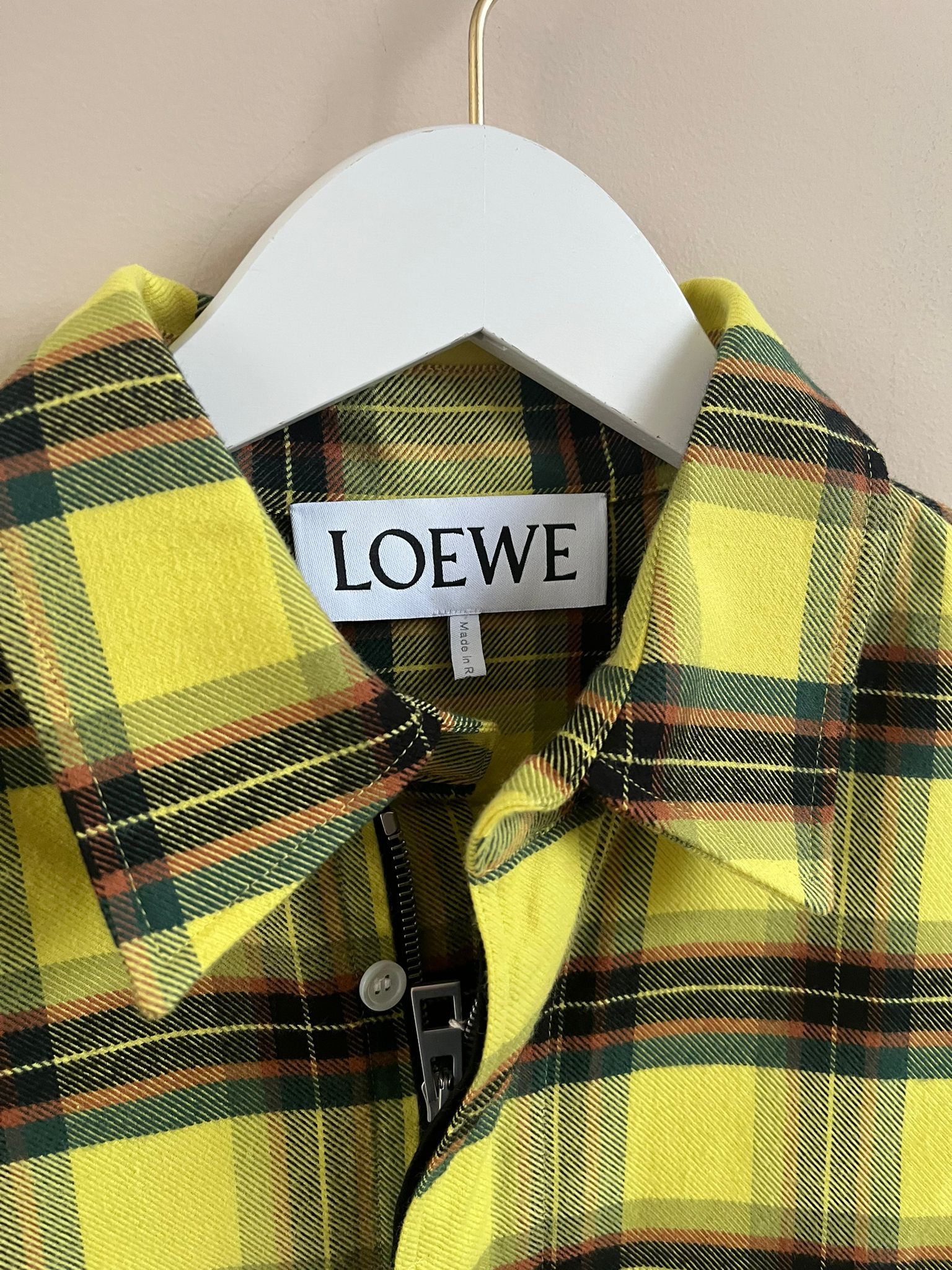 Loewe Check Flannel Shirt in Yellow Black Size US M / EU 48-50 / 2 - 8 Thumbnail