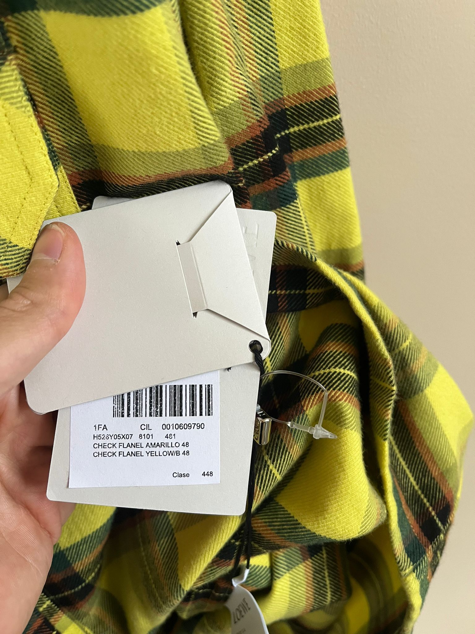 Loewe Check Flannel Shirt in Yellow Black Size US M / EU 48-50 / 2 - 13 Thumbnail