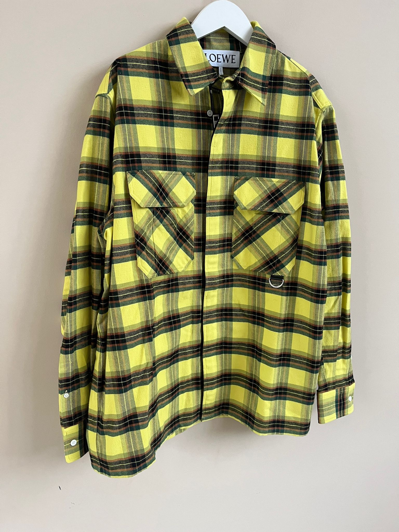 Loewe Check Flannel Shirt in Yellow Black Size US M / EU 48-50 / 2 - 3 Thumbnail