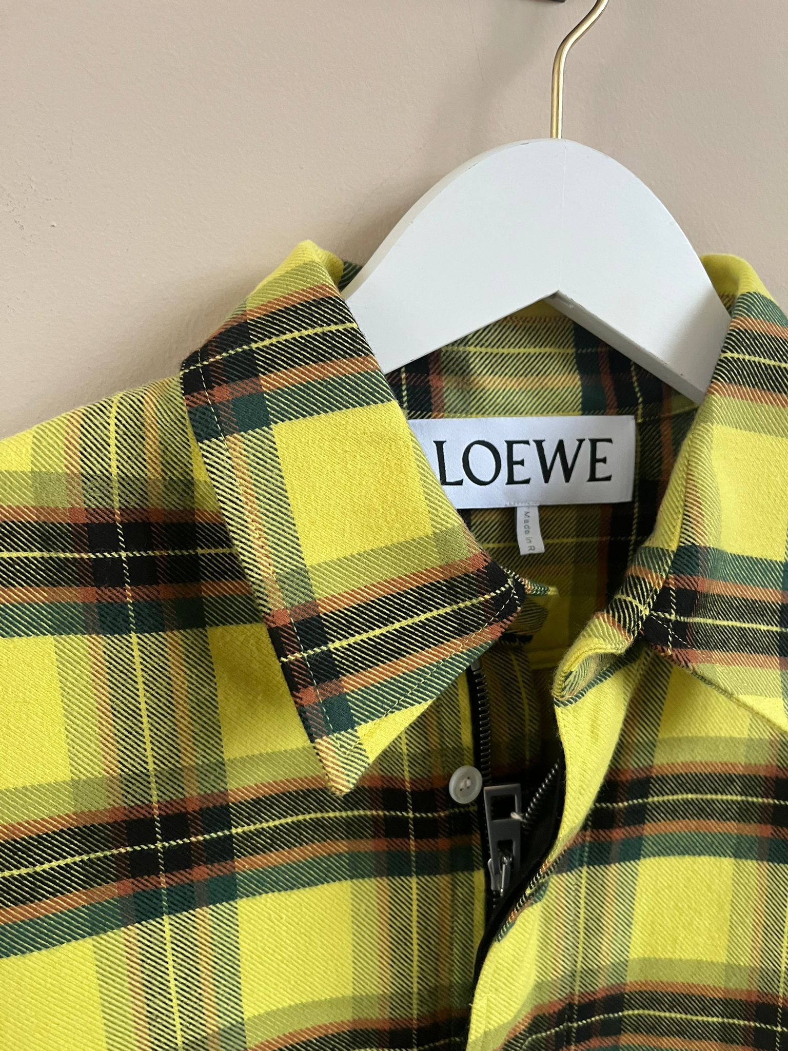 Loewe Check Flannel Shirt in Yellow Black Size US M / EU 48-50 / 2 - 7 Thumbnail