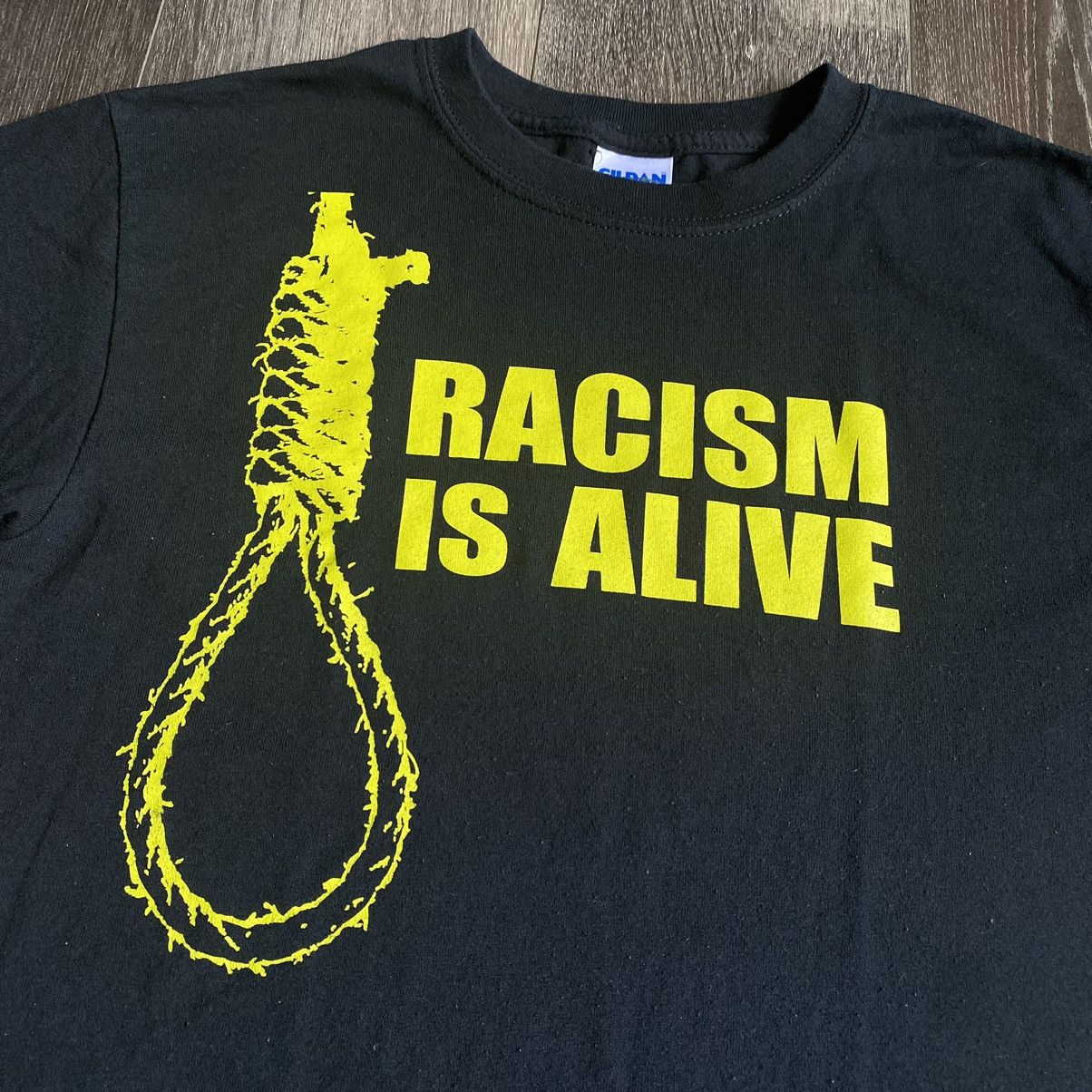 Vintage Vintage 2000s Jena 6 Racism is Alive Noose BLM Graphic Tee Size US S / EU 44-46 / 1 - 2 Thumbnail