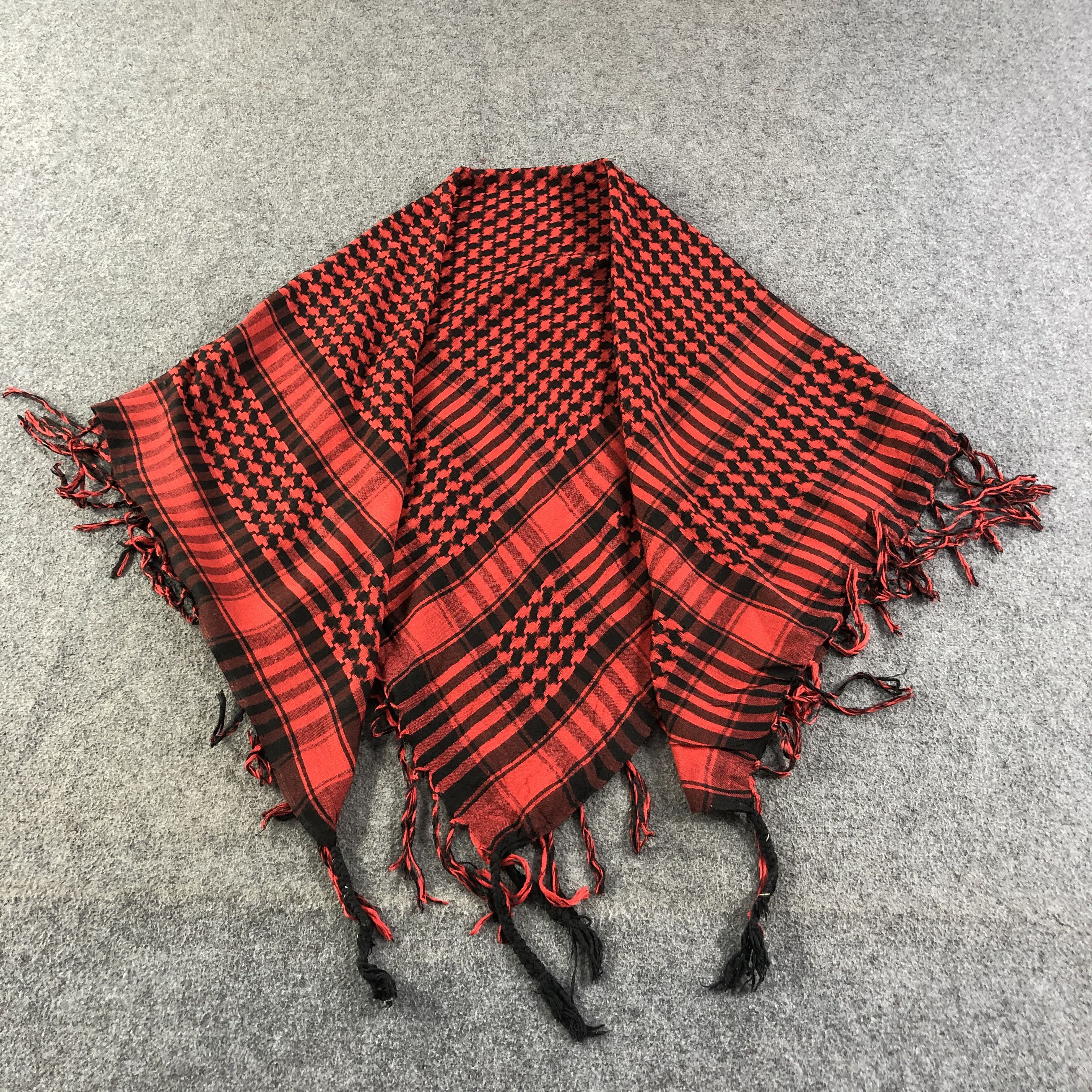 Swagger YEAT Style Plaid Red & Black Turban Scarf M931 Size ONE SIZE - 1 Thumbnail