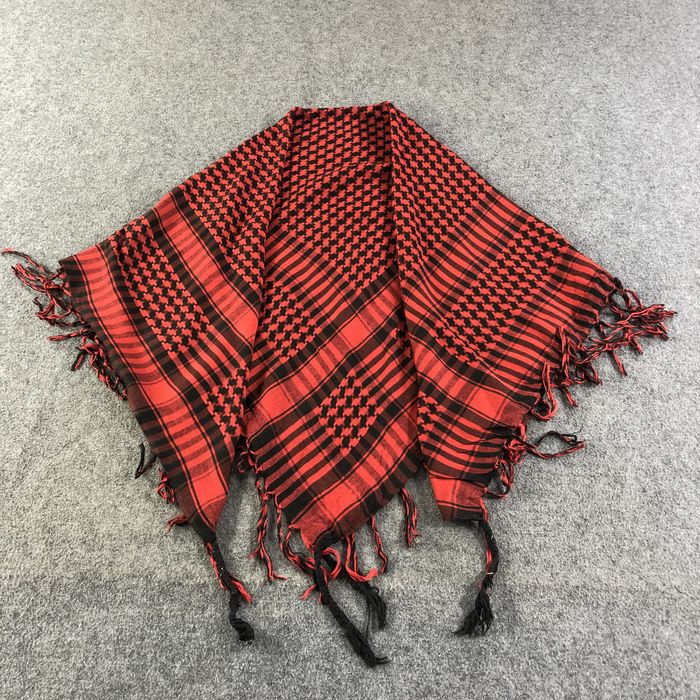 Vintage YEAT Style Plaid Red & Black Turban Scarf M931 | Grailed