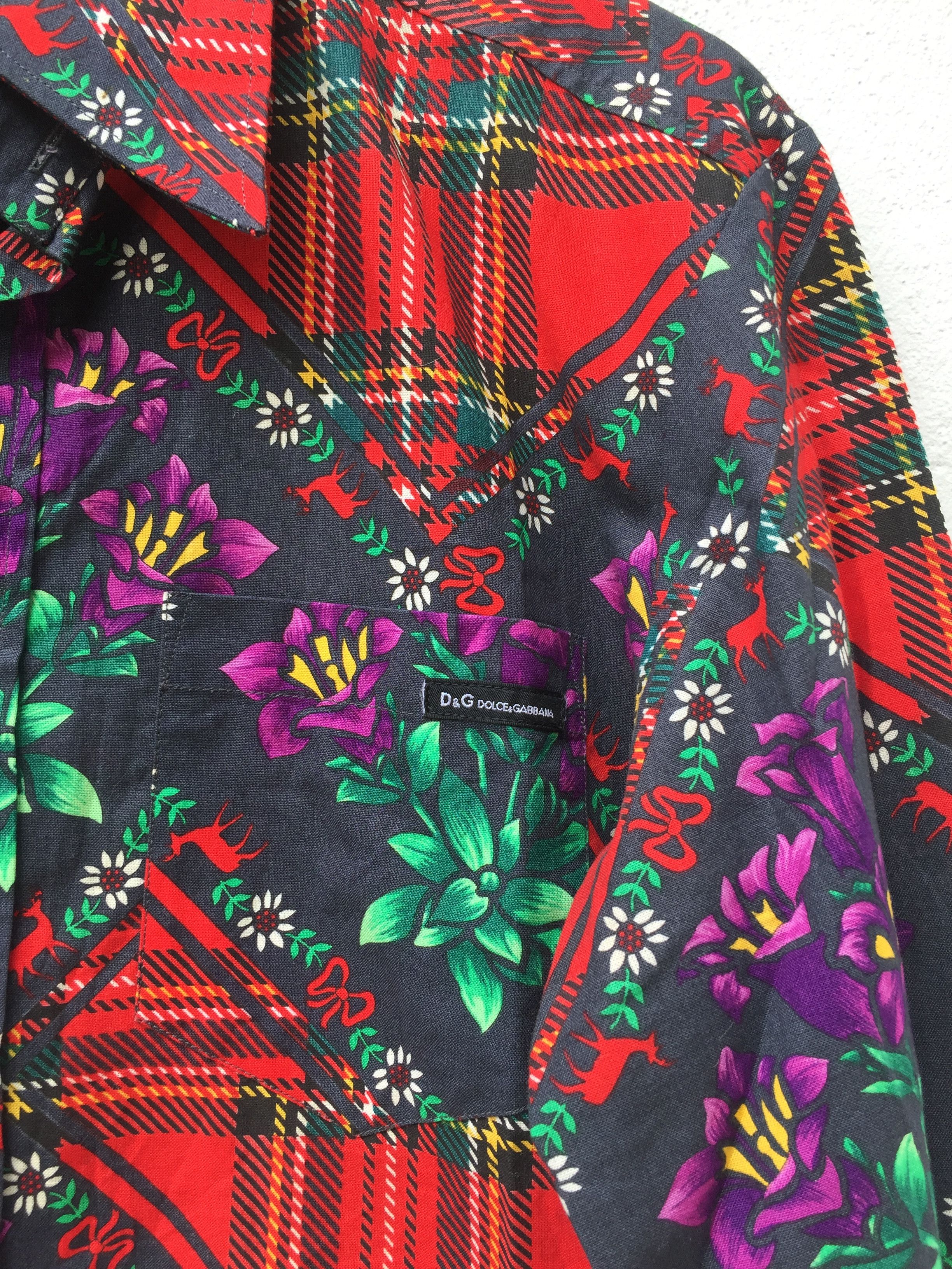 Dolce & Gabbana Dolce & Gabbana Floral Long Sleeve Button Shirt Size US M / EU 48-50 / 2 - 6 Thumbnail