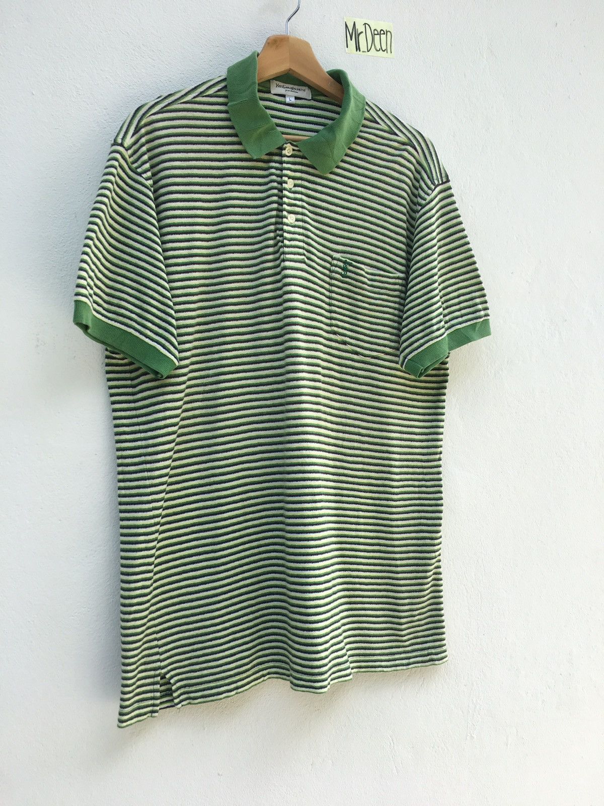 Yves Saint Laurent Vintage Yves Saint Laurent YSL Polo Logo Shirt Size US L / EU 52-54 / 3 - 2 Thumbnail