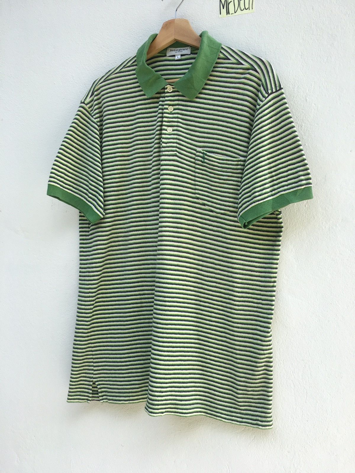 Yves Saint Laurent Vintage Yves Saint Laurent YSL Polo Logo Shirt Size US L / EU 52-54 / 3 - 3 Thumbnail