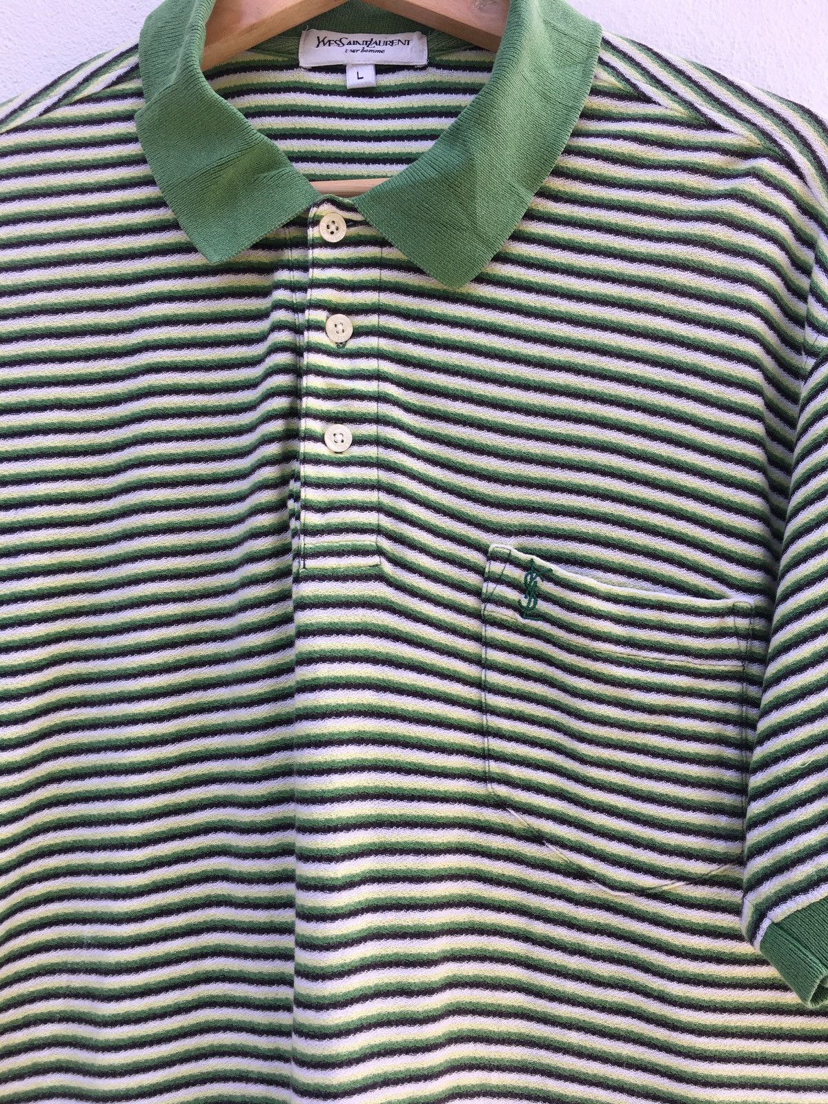Yves Saint Laurent Vintage Yves Saint Laurent YSL Polo Logo Shirt Size US L / EU 52-54 / 3 - 4 Thumbnail