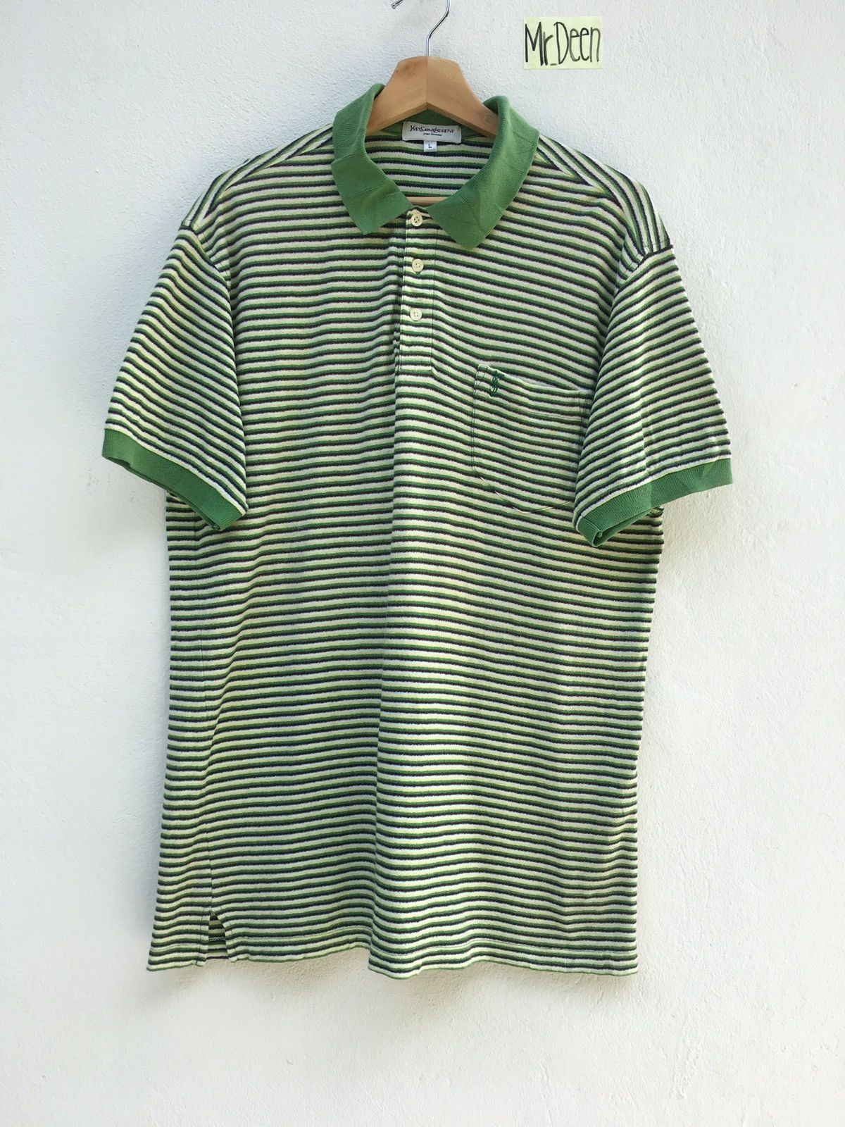 Yves Saint Laurent Vintage Yves Saint Laurent YSL Polo Logo Shirt Size US L / EU 52-54 / 3 - 1 Thumbnail