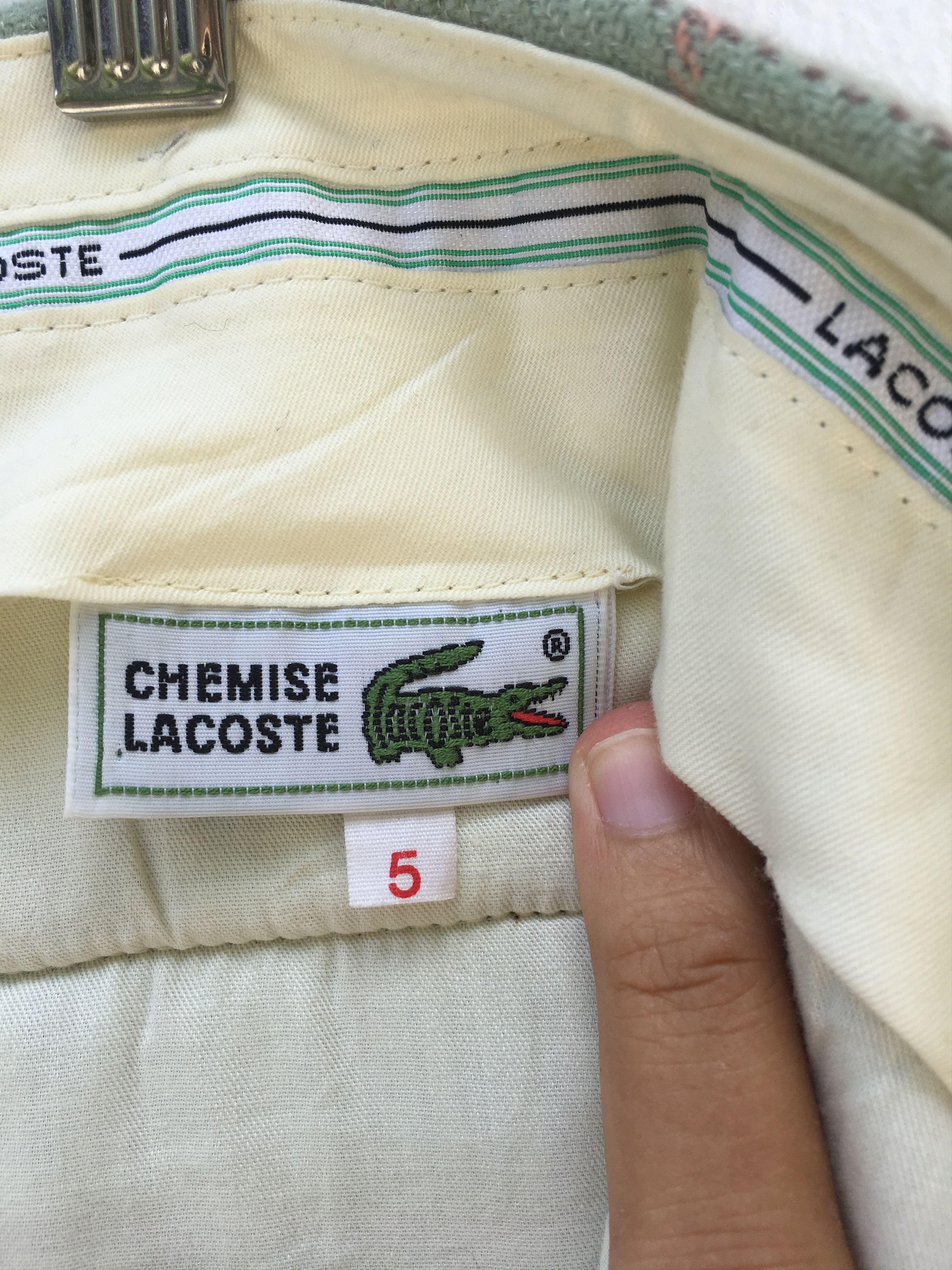 Lacoste Vintage 80s Tartan Casual Pants Chemise Lacoste Size US 33 - 14 Thumbnail