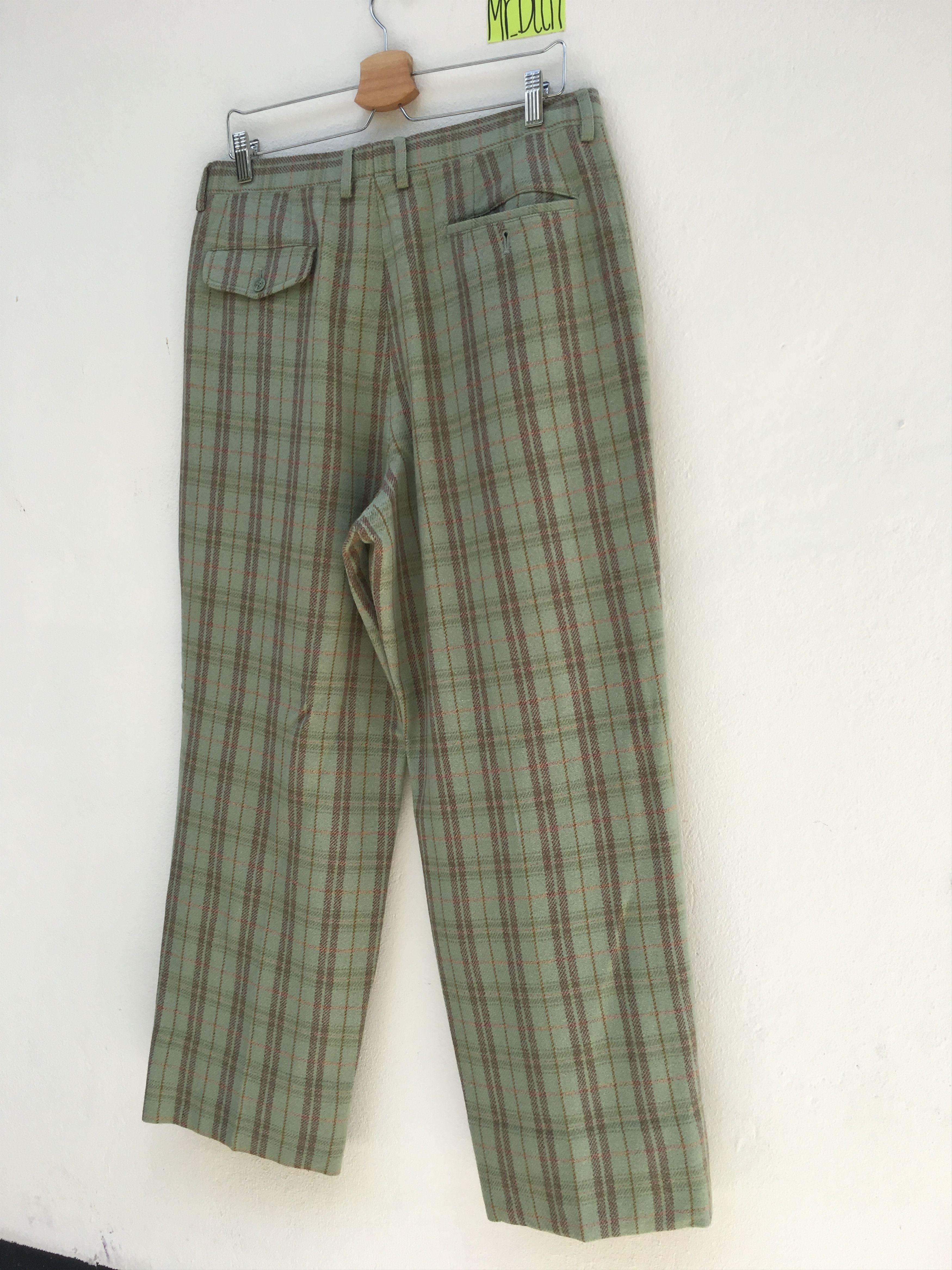 Lacoste Vintage 80s Tartan Casual Pants Chemise Lacoste Size US 33 - 10 Thumbnail