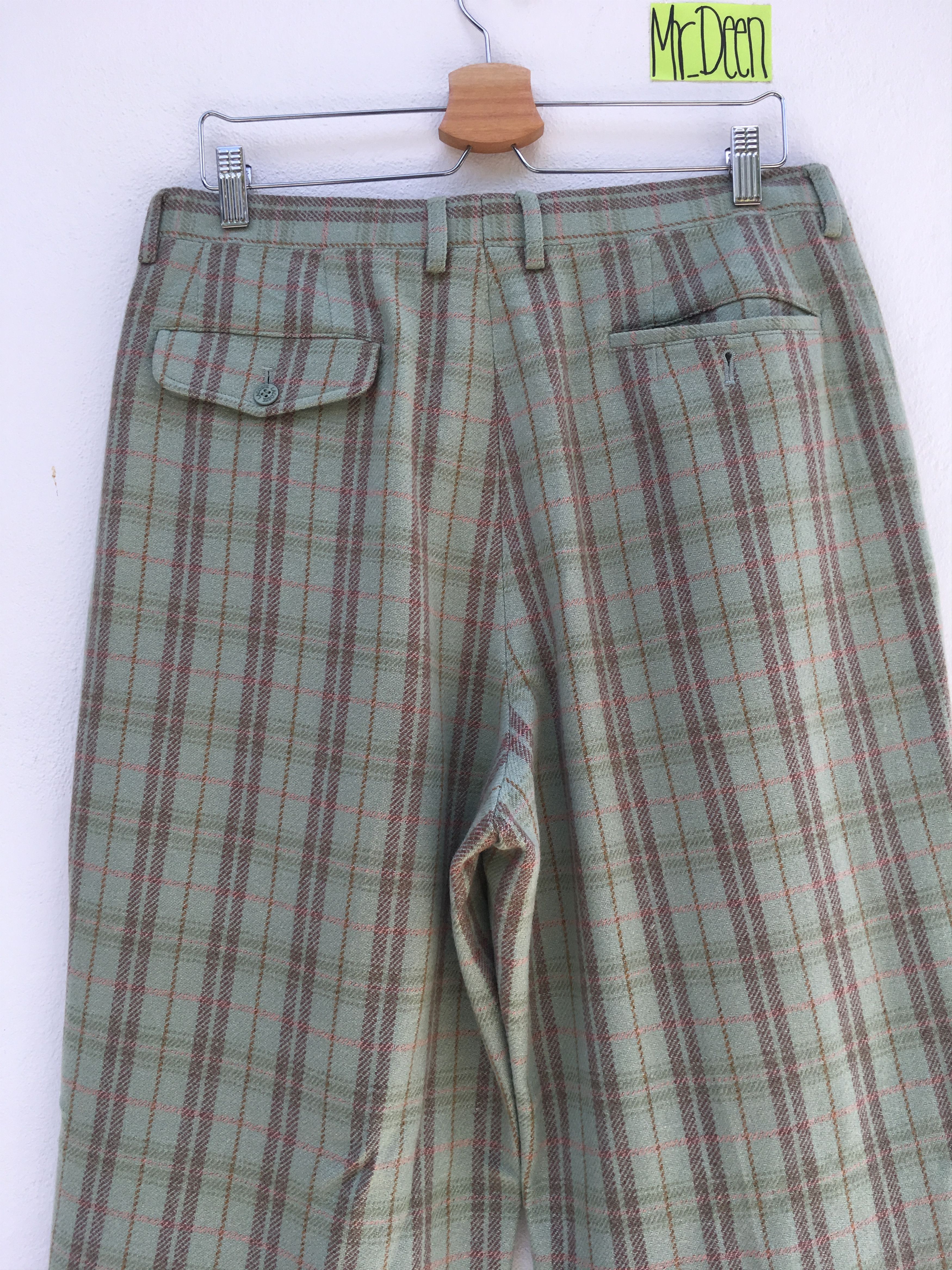 Lacoste Vintage 80s Tartan Casual Pants Chemise Lacoste Size US 33 - 11 Thumbnail