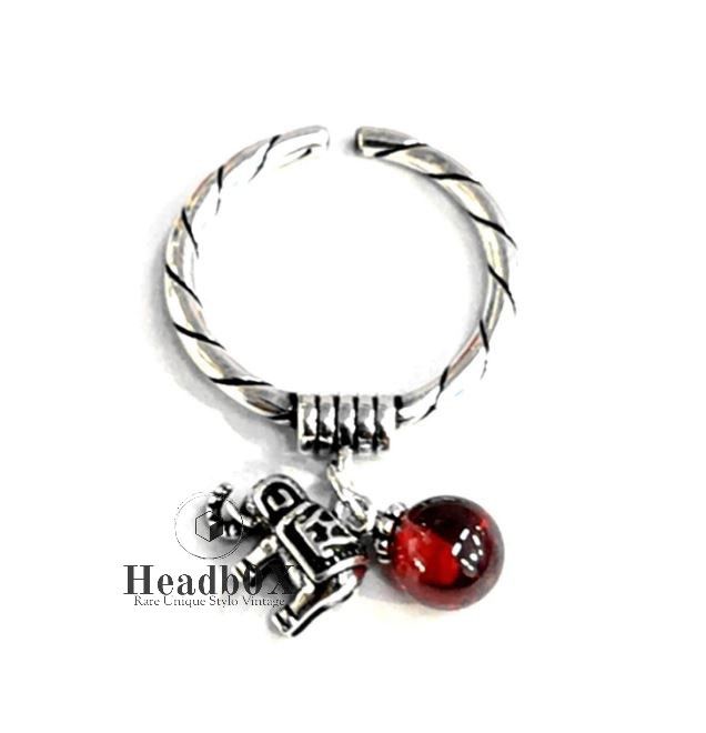 Japanese Brand Vintage Red Stone Elephant Ring Size ONE SIZE - 2 Thumbnail