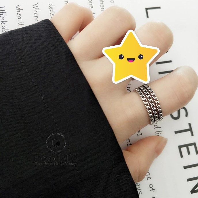 Other Silver Color Multilayer Line Rings Size ONE SIZE - 3 Thumbnail