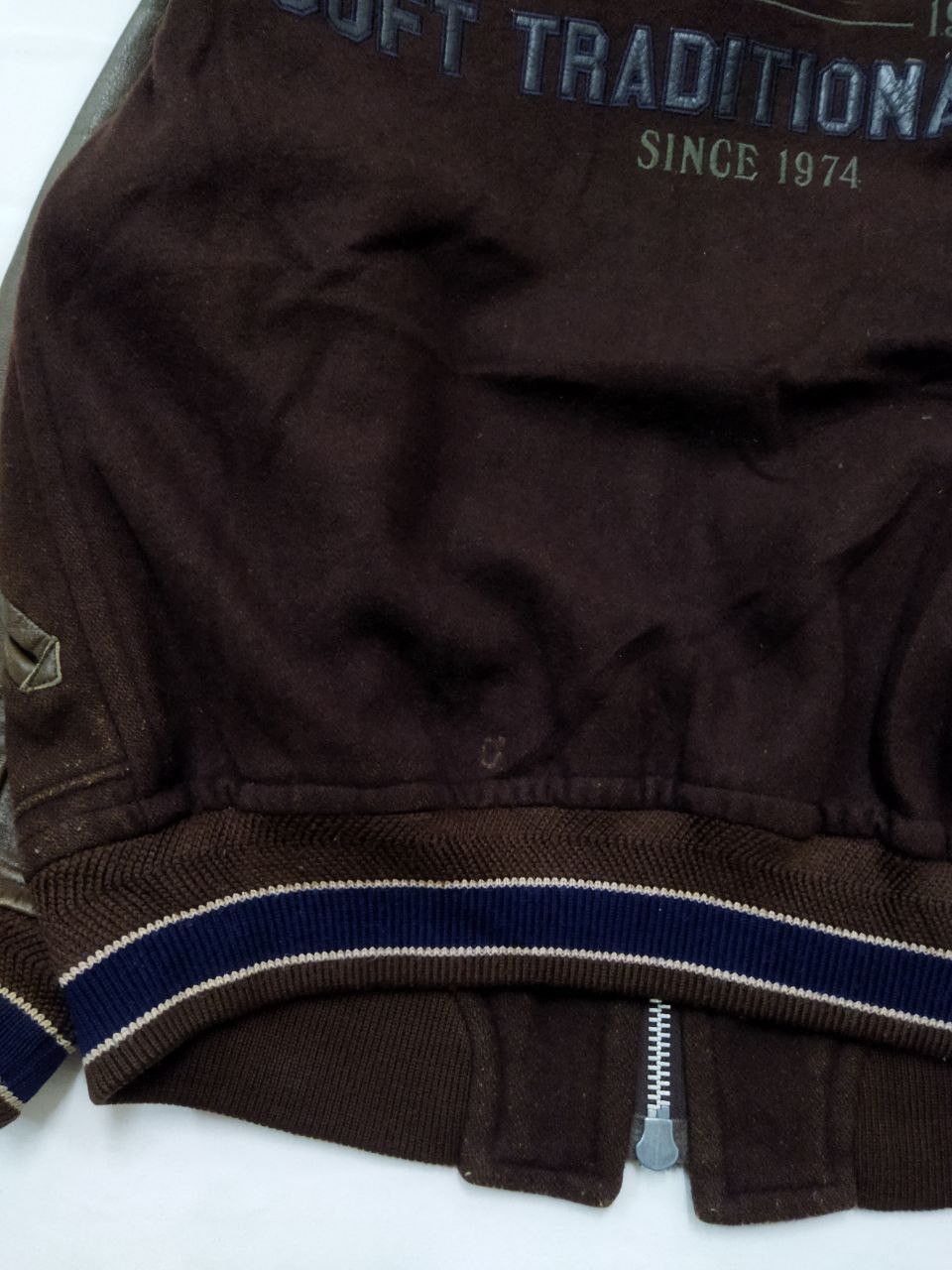 Japanese Brand Atelier Sab Japan Wool + Leather Varsity Jacket Size US L / EU 52-54 / 3 - 11 Thumbnail