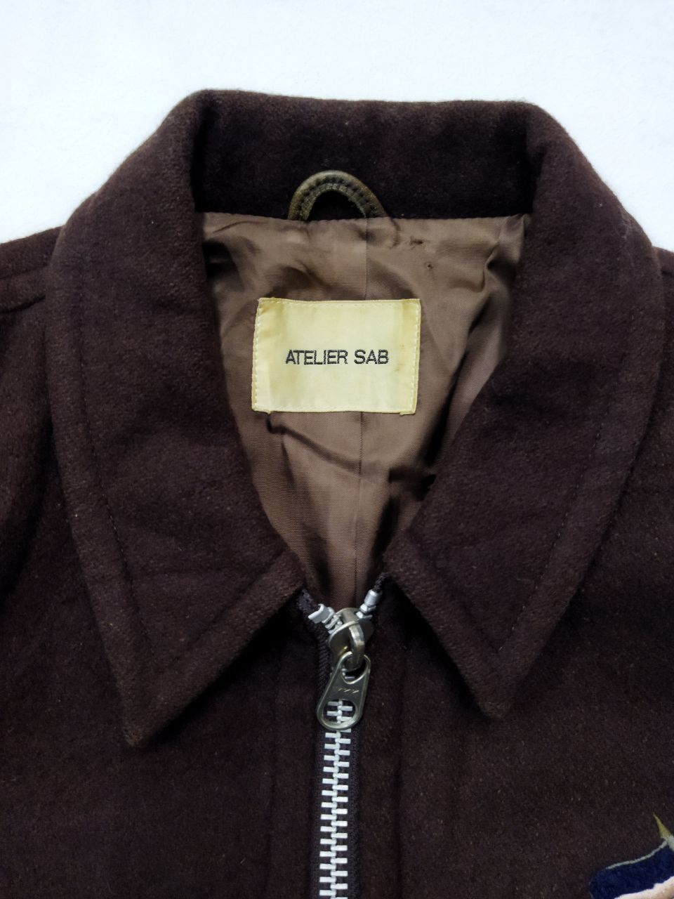 Japanese Brand Atelier Sab Japan Wool + Leather Varsity Jacket Size US L / EU 52-54 / 3 - 5 Thumbnail