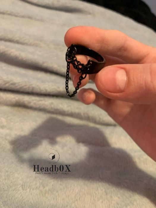 Jewelry Black Color Chain Ring Size ONE SIZE - 6 Thumbnail