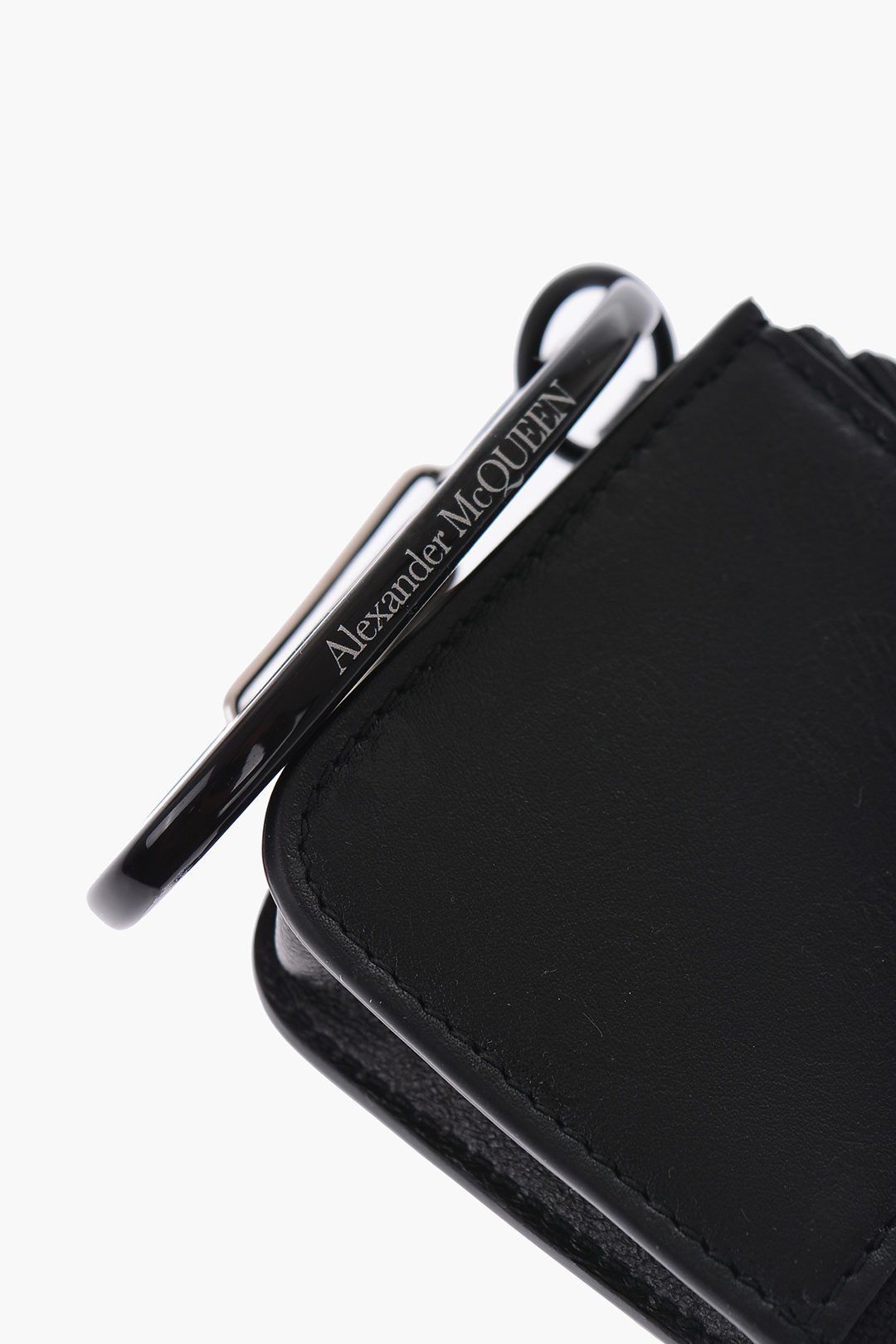 Alexander McQueen Leather Holder in Black Size ONE SIZE - 4 Thumbnail