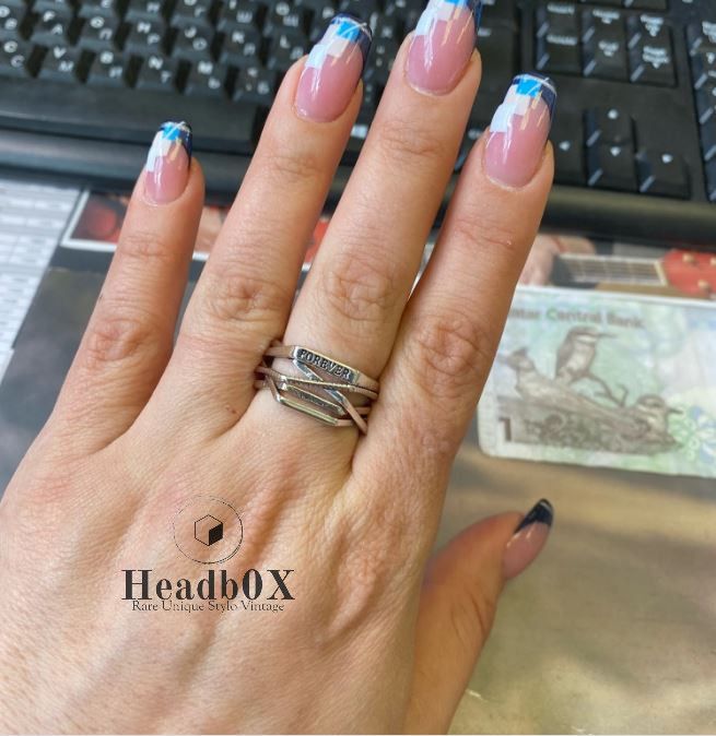 Jewelry Line Winding Shape Forever Open Ring Size ONE SIZE - 5 Thumbnail