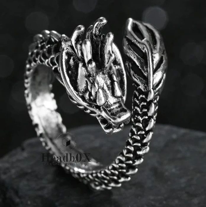 Jewelry Retro Dragon Ring Size ONE SIZE - 2 Thumbnail