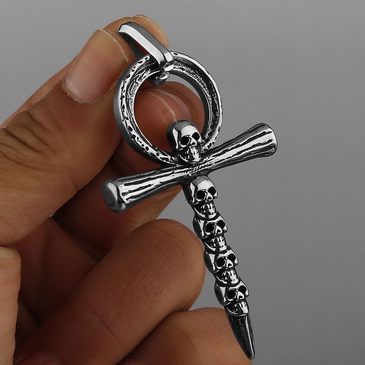 Japanese Brand New Retro Cross Skull Pendant Necklace Size ONE SIZE - 3 Thumbnail