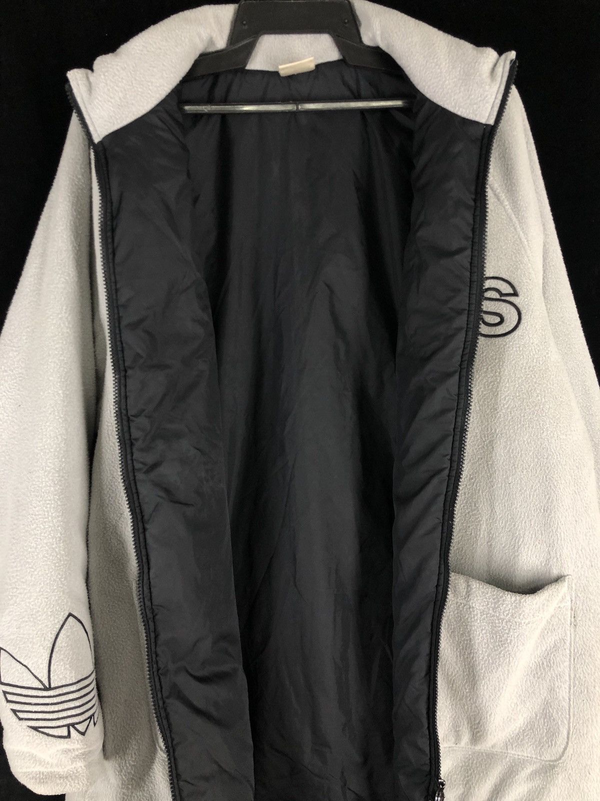 Adidas × Vintage 90s Vintage Adidas Fleece Big Logo Zip Pullover Sweatshirt Size US XL / EU 56 / 4 - 7 Thumbnail