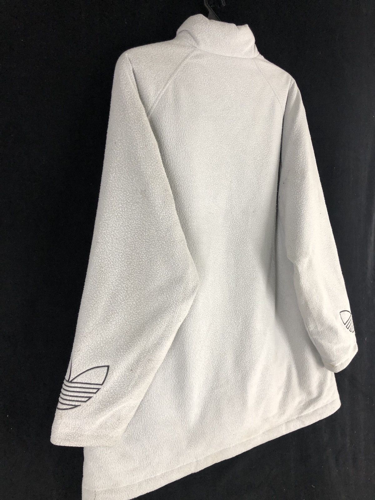 Adidas × Vintage 90s Vintage Adidas Fleece Big Logo Zip Pullover Sweatshirt Size US XL / EU 56 / 4 - 6 Thumbnail