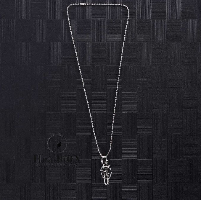 Jewelry Double Skull Pendant Necklace Size ONE SIZE - 3 Thumbnail