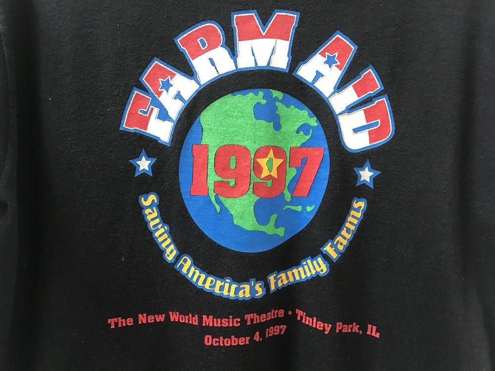 Band Tees × Vintage 90s Farm Aid 1997 Saving America's Family Farms, Neil Young Size US L / EU 52-54 / 3 - 3 Thumbnail