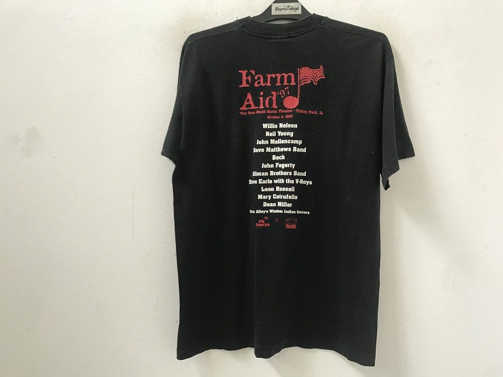 Band Tees × Vintage 90s Farm Aid 1997 Saving America's Family Farms, Neil Young Size US L / EU 52-54 / 3 - 6 Thumbnail