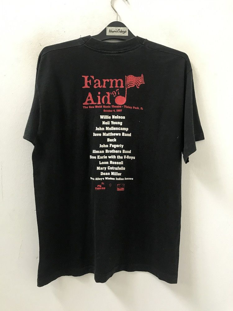 Band Tees × Vintage 90s Farm Aid 1997 Saving America's Family Farms, Neil Young Size US L / EU 52-54 / 3 - 5 Thumbnail