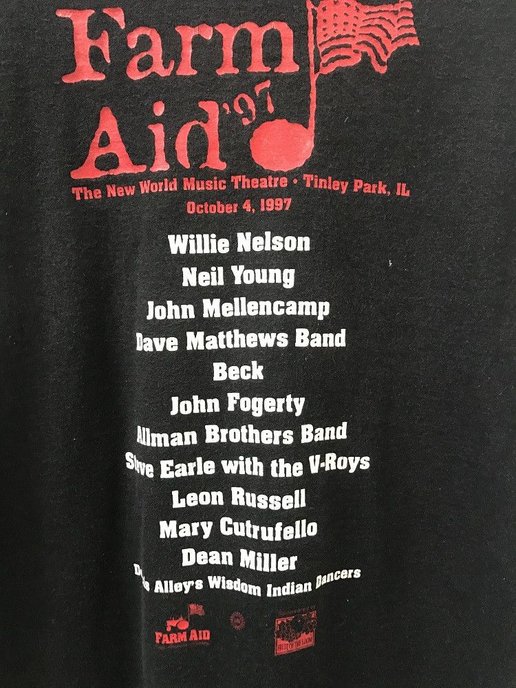 Band Tees × Vintage 90s Farm Aid 1997 Saving America's Family Farms, Neil Young Size US L / EU 52-54 / 3 - 7 Thumbnail