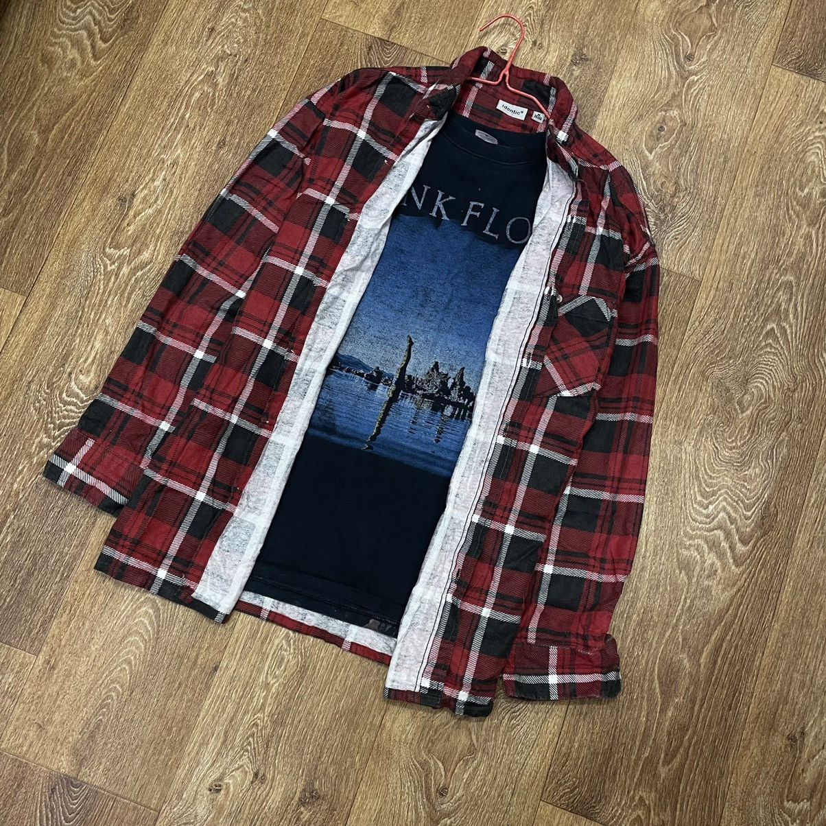Vintage Vintage 90s Burgundy Plaid Shirt Oversized Grunge Worn M Size US M / EU 48-50 / 2 - 3 Thumbnail