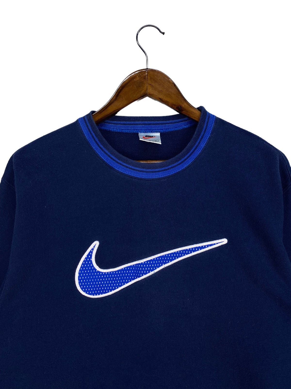 Nike Vintage 90s Nike Swoosh Sweatshirt Size US M / EU 48-50 / 2 - 2 Thumbnail