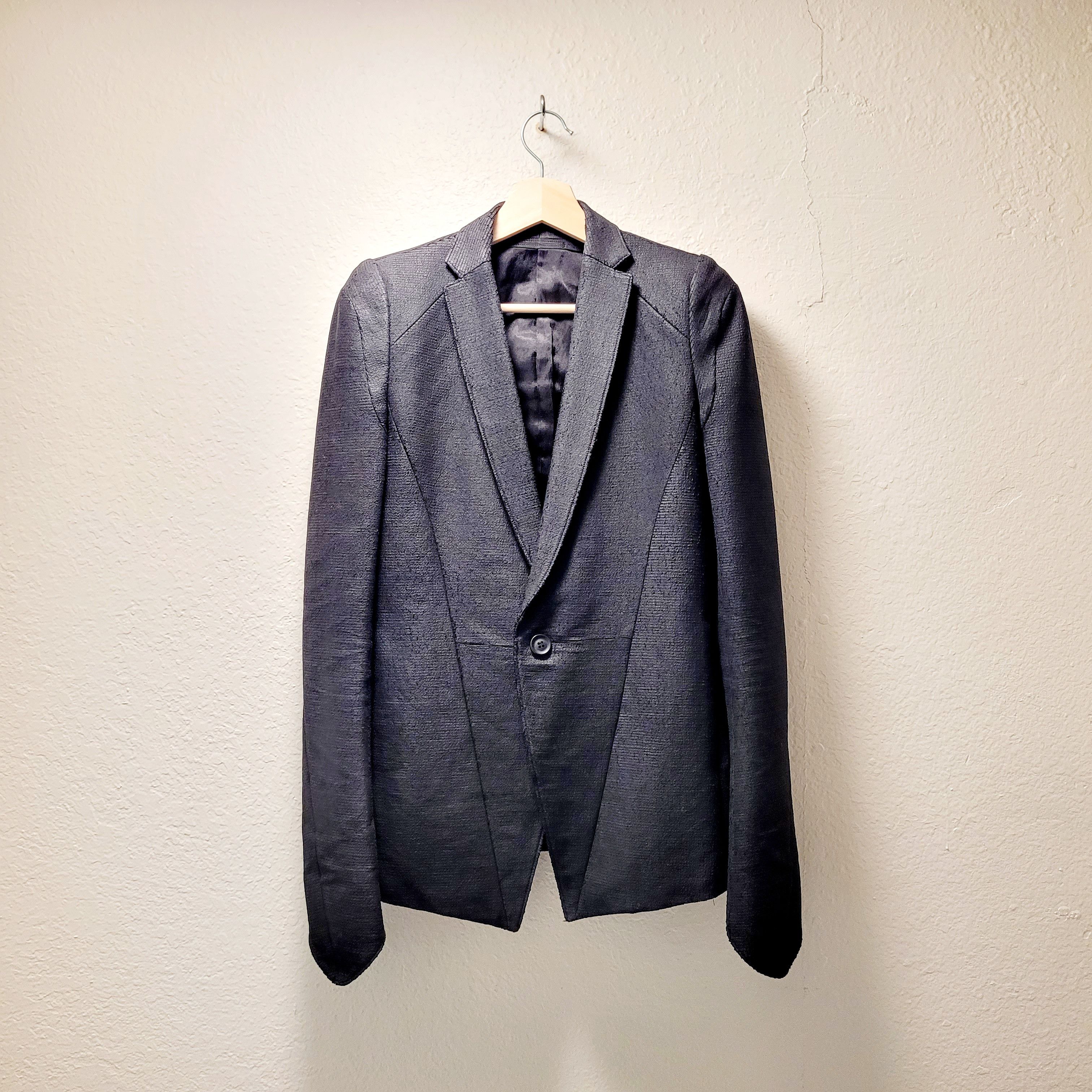 image of Julius Coated Glitch Blazer 1 in Black, Men's (Size 36R)