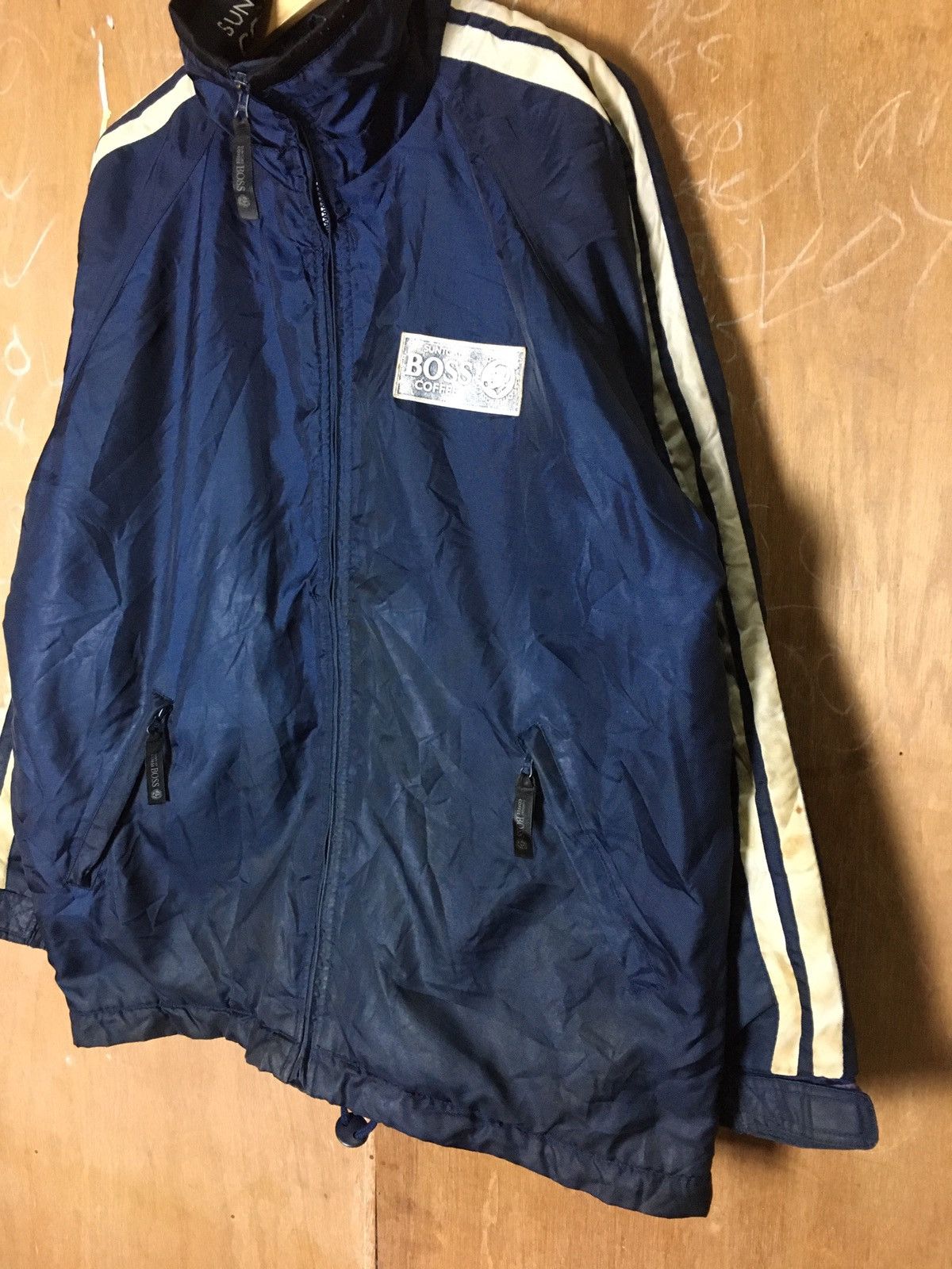 Designer × Japanese Brand × Vintage Vintage Suntory Boss Coffee Jacket With Stripe Size US XL / EU 56 / 4 - 4 Thumbnail