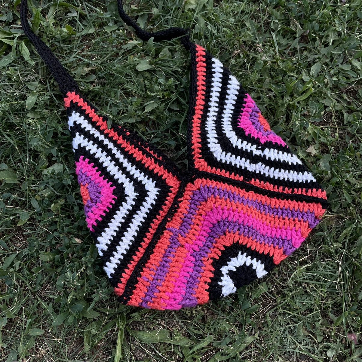 Vintage Vintage Y2K Crochet Bat Crossbody Bag Rave Streetwear OS Size ONE SIZE - 3 Thumbnail