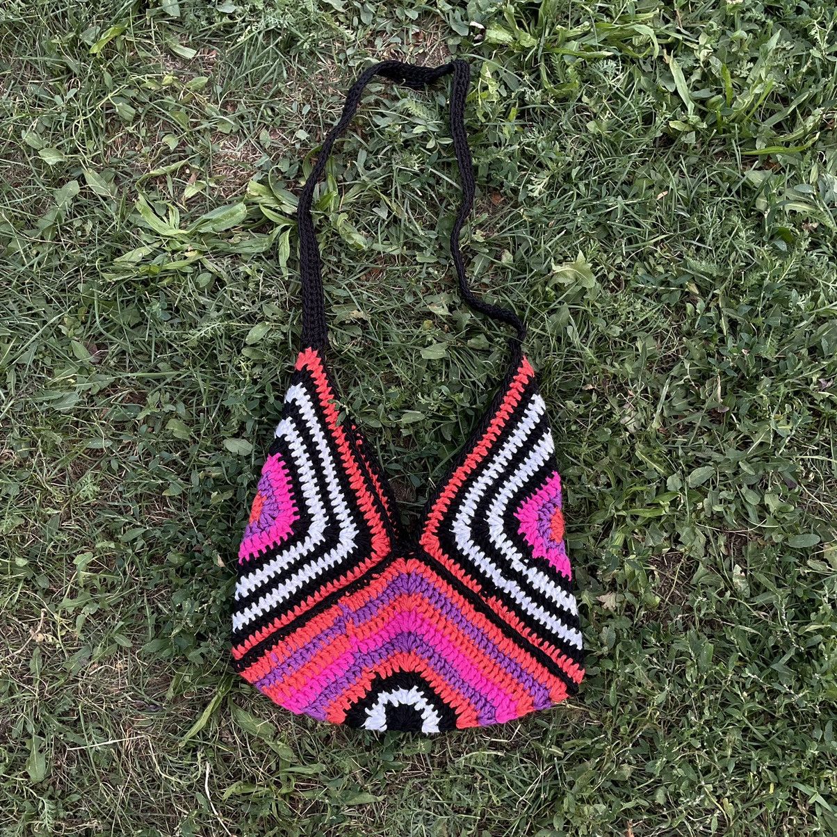 Vintage Vintage Y2K Crochet Bat Crossbody Bag Rave Streetwear OS Size ONE SIZE - 1 Thumbnail