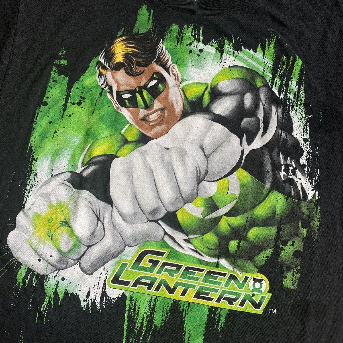 DC Comics Vintage 2000s Justice League Green Lantern Graphic Logo Tee Size US L / EU 52-54 / 3 - 3 Thumbnail